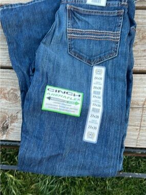 Cinch Men's Dark Blue Straight Stretch Jeans